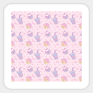 Geek Girl Pattern 2 Sticker